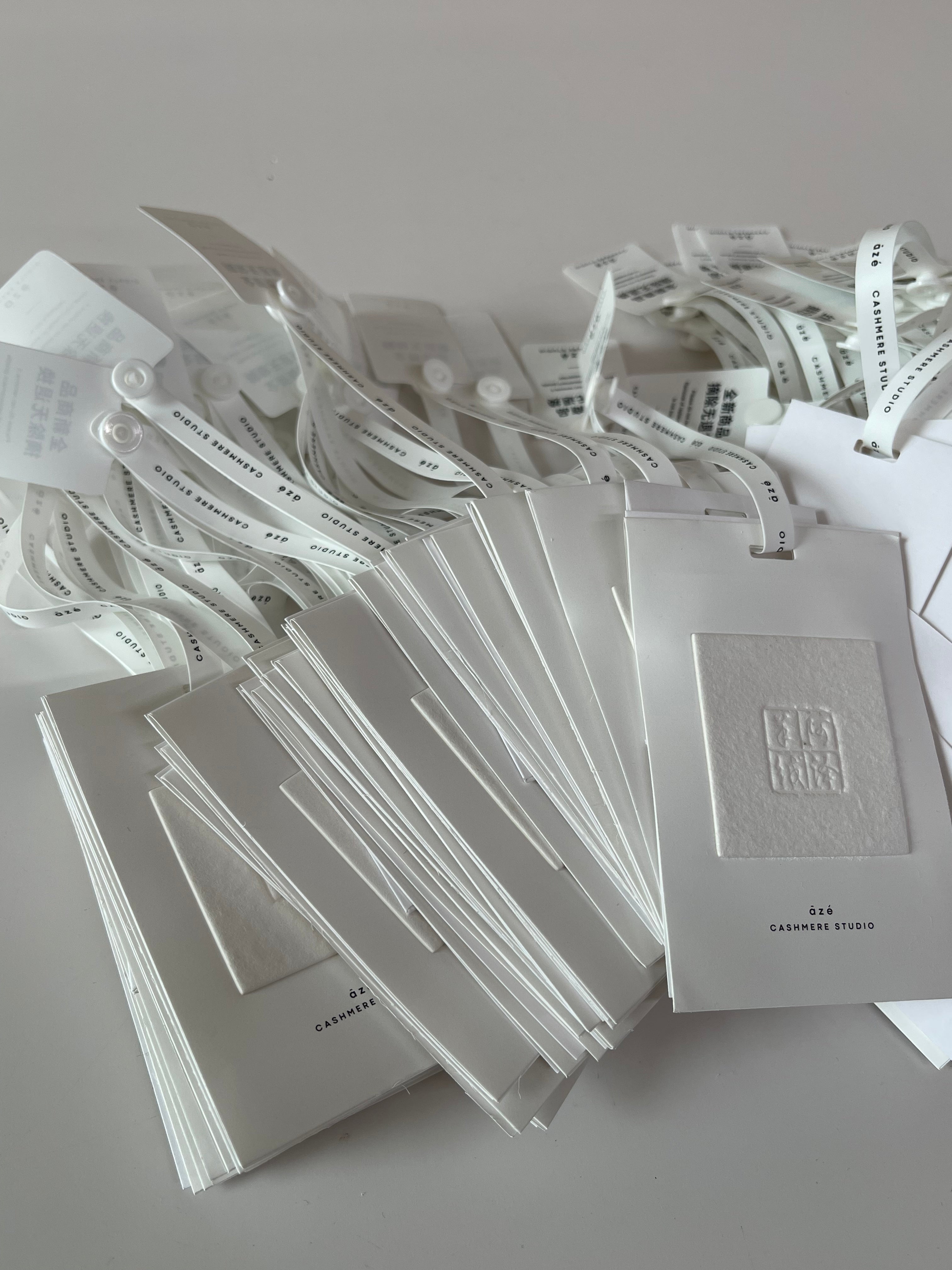 Dape Custom Clothing Hang Tags with Embossed Logo