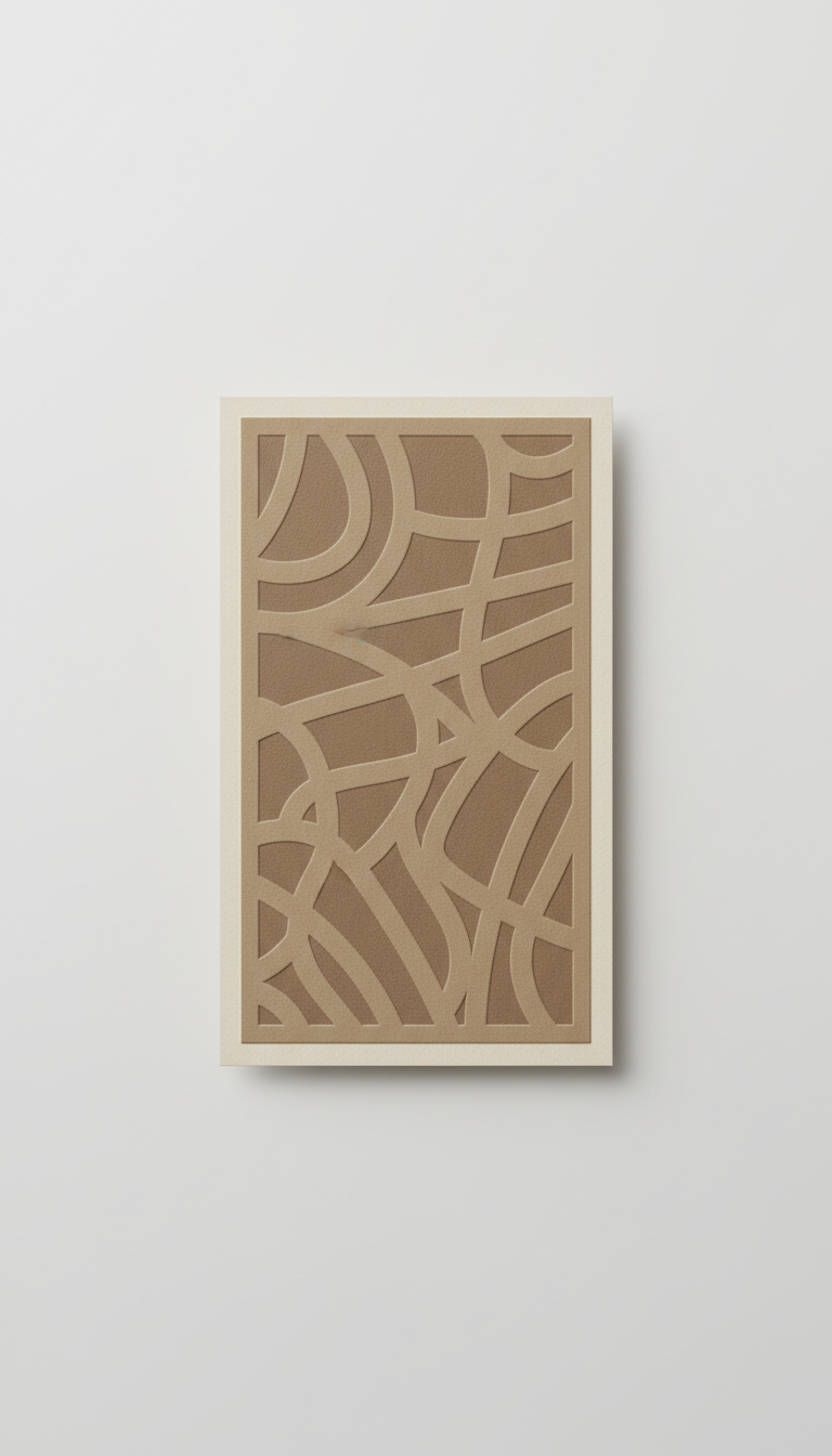 Taupe brown thick card clothing tag with embossing